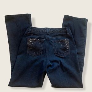 Laura Ashley Dark Wash Embellished Jeans Size 6